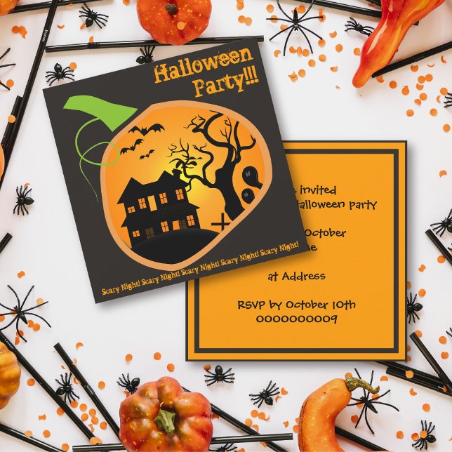 Maison hantée adulte Halloween Fête Invitation (Créateur téléchargé)