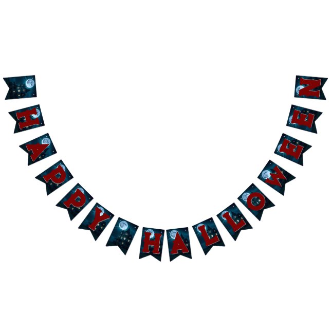 Maison hantée Bannière du parti Halloween (Tout)