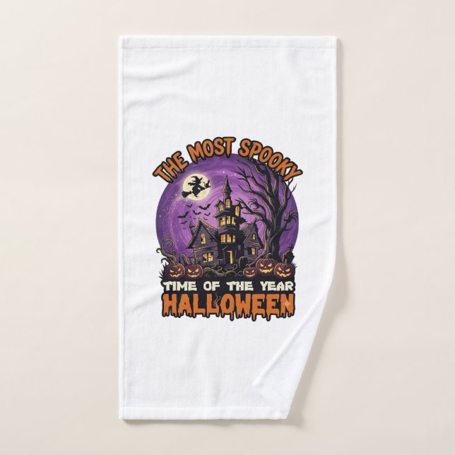 Maison hantée de Halloween la plus effrayante Sorc (Serviette à main)