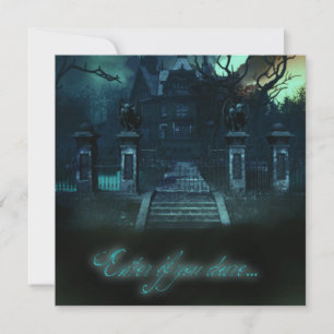 Maison hantée Déplaisant Halloween Invitations