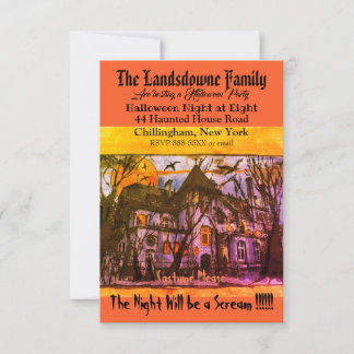 Maison hantée effrayante Texte Halloween