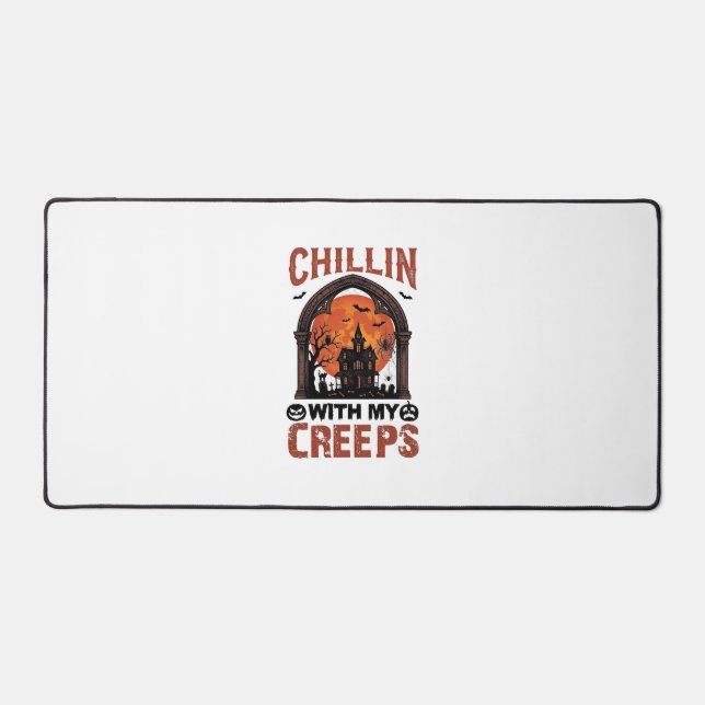 Maison hantée Halloween Chillin Creeps Lune Orange (Recto)