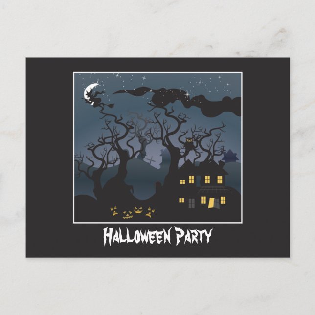 Maison hantée Halloween Fête Invitation (Devant)