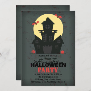 Maison hantée Halloween Fête Invitation