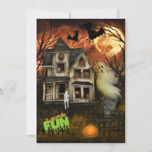 Maison hantée Halloween Fête Invitation