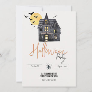 Maison hantée Halloween Fête Invitation