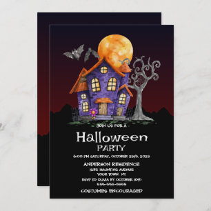 Maison hantée Halloween Fête Invitation