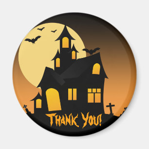 Maison hantée Halloween Merci Magnet