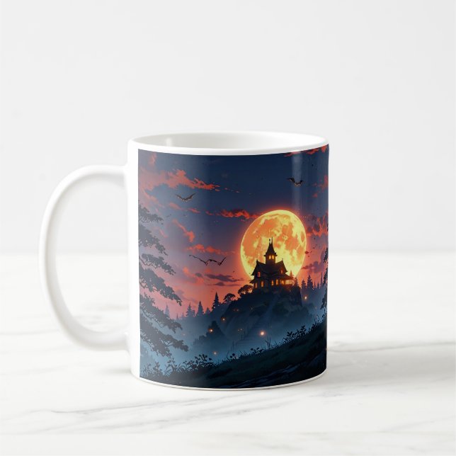 Maison hantée Halloween Mug - Éffrayant Anime (Gauche)