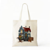 Maison hantée Halloween Sac fourre-tout bonbon Hal