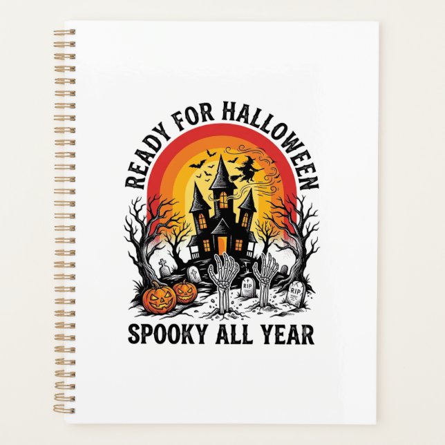 Maison Hantée Halloween Vintage Chemise Prête à Fa (Devant)