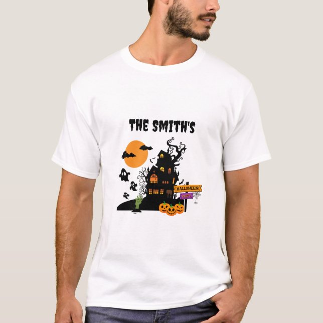 Maison hantée Parti d'Halloween T-Shirt de base ho (Devant)