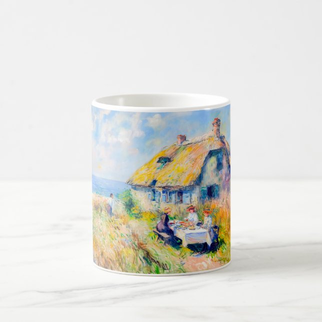 Maison impressionniste au bord de la mer – Mug d'a (Centre)