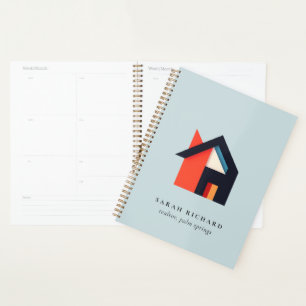 Maison Moderne Logo Realtor Coloré Bleu Rouge Oran
