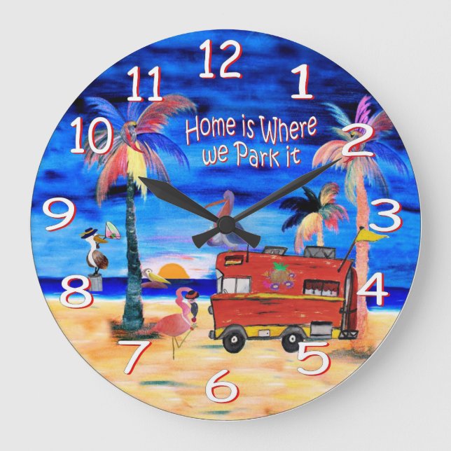 maison où nous le garons horloge murale (Recto)