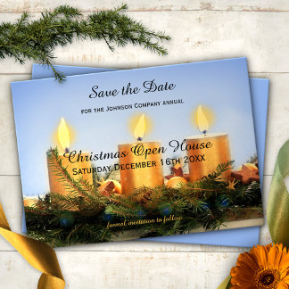 Maison ouverte de Noël Enregistrer la carte de dat