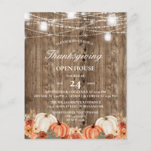 Maison ouverte de Thanksgiving Florale en Bois Rus