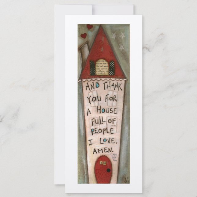 Maison pleine d'amour - Carte Cadre Plat (Devant)