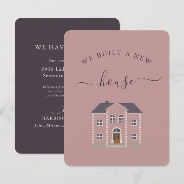 Maison Rose Nous Avons Construit Un Nouveau Faire- (Devant / Derrière)