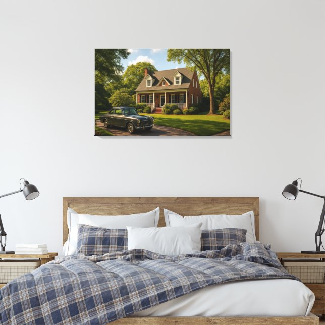 Maison Suburbaine Classique avec Art Mural de Voit (Insitu(Chambre))