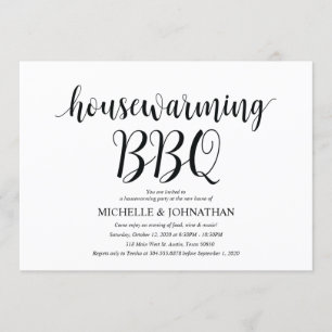Maison sucrée Cartes d'invitation BBQ pour le ména