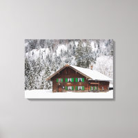 Maison traditionnelle en bois en toile de Bavière