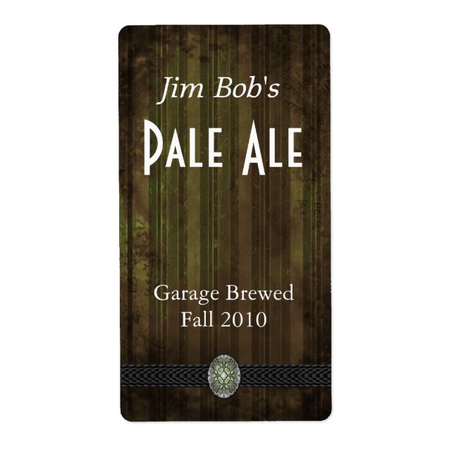 Maison verte en olive dévêtue Étiquettes de bières (Devant)
