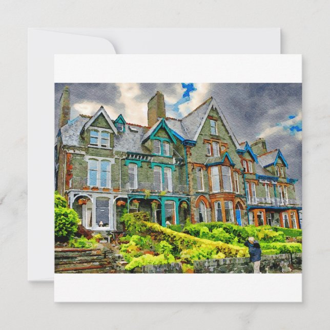 Maison victorienne à Keswick peinte en aquarelle (Devant)