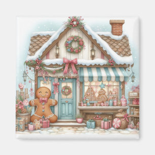 Maisonnette en pain d'épices sucré 2 magnet