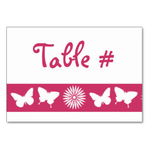 Maisonnettes et papillons dans la carte table de f