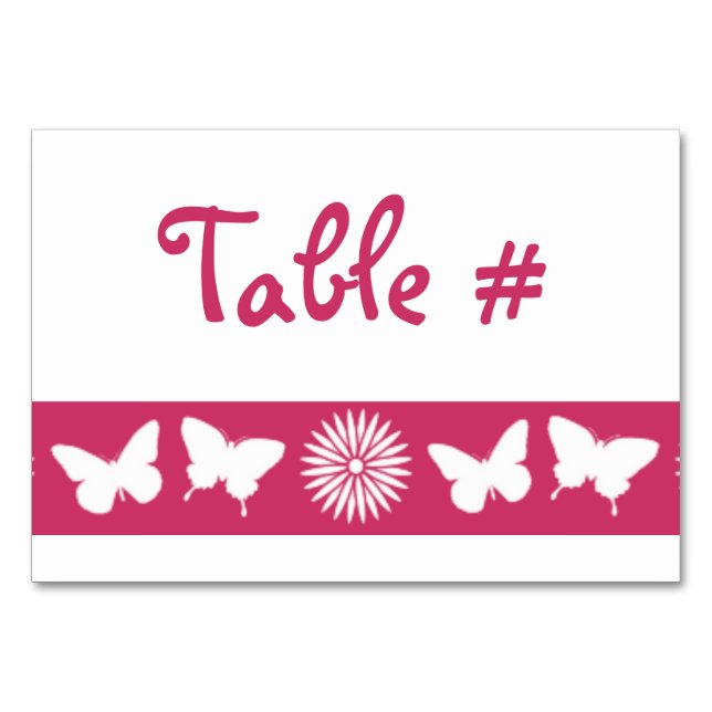 Maisonnettes et papillons dans la carte table de f (Devant)