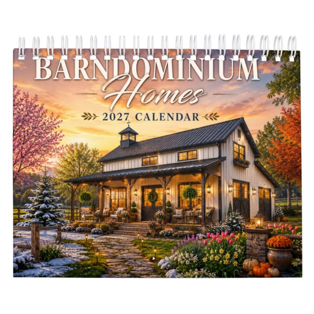 Maisons de Barndominium Calendrier 2027 | Campagne (Protection)