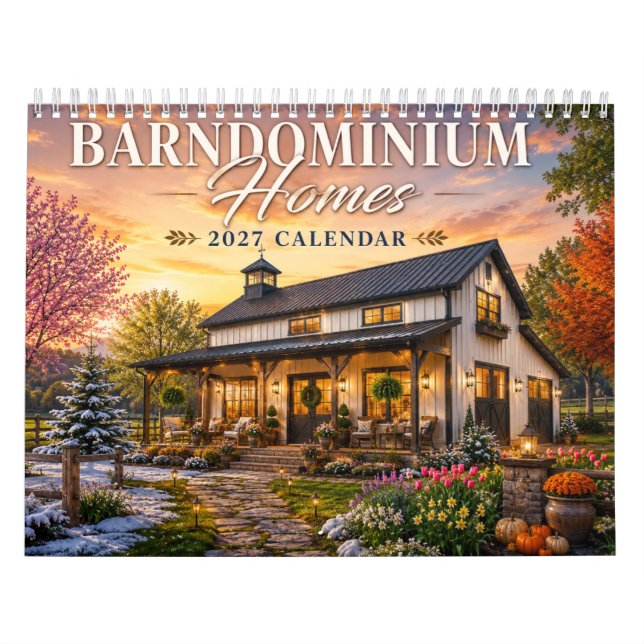 Maisons de Barndominium Calendrier 2027 | Campagne (Protection)