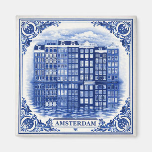 maisons de canal d'Amsterdam aimant de style Delft