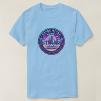 Maisons de l'île de Kharg Iran Vaporwave T-Shirt B