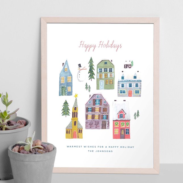 Maisons de Noël | Poster | Impression d'art (Créateur téléchargé)