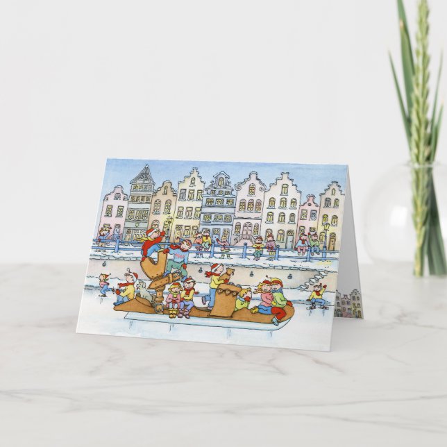 Maisons hollandaises - Carte de voeux de Noël (Devant)
