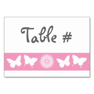 Maisson et papillons dans la carte de table Petal 
