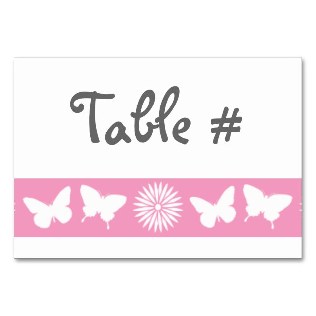 Maisson et papillons dans la carte de table Petal  (Devant)