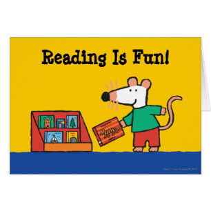 Maisy avec des livres de bibliothèque