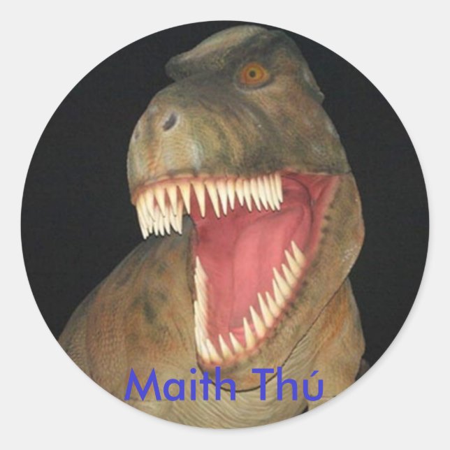 Maith Thú Dinosaur Reward sticker (Devant)