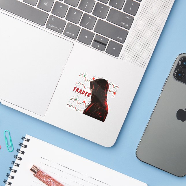 Maître de Bougie – Autocollant de Motif de Graphiq (Ordinateur portable avec iPhone)
