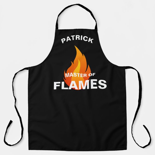 Maître des Flammes Papa Tablier - Cadeau Drôle de  (Recto)