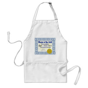 Maître du tablier de certificat de chef de BBQ de