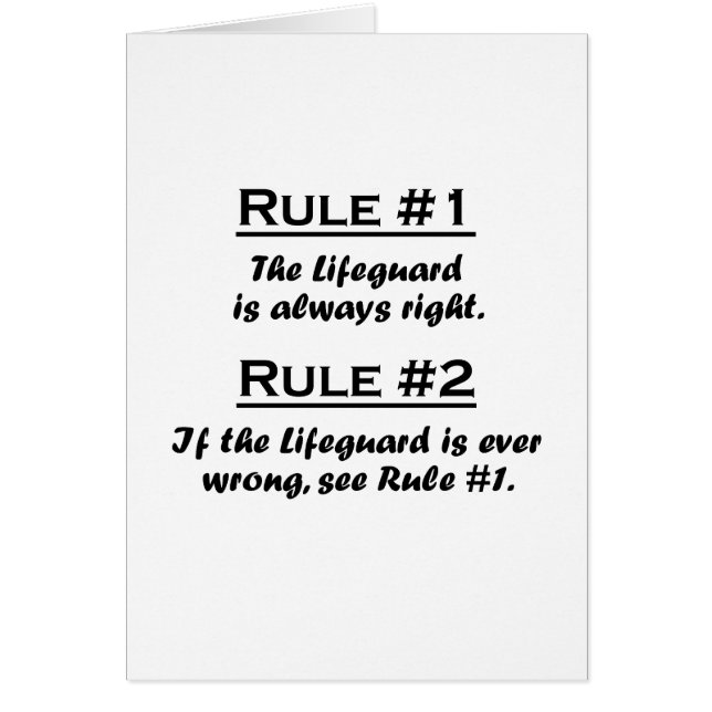 Maître nageur de règle (Devant)