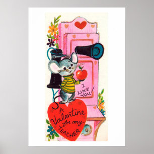 Maître Valentine poster vintage rétro