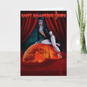 Maîtresse d'Elvira de la carte foncée de Halloween