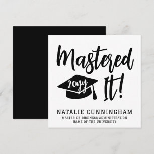 Maîtrise personnalisée Diplôme La maîtrise