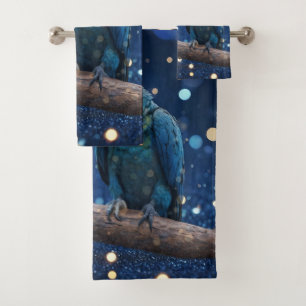 Majesté Bleue : La Macaw Bleue Sur Dreamy Blue Bok