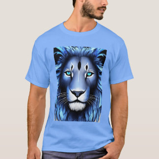 "Majesté géométrique : T-shirt logo Lion"